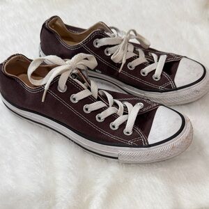 Converse Dark Brown Sneakers with White Accents